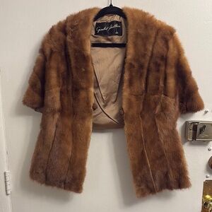 Vintage Gimbel Brothers Brown Fur Jacket Sz M